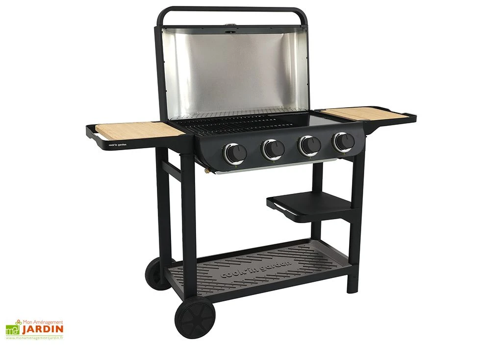 Barbecue Au Gaz Sur Chariot En Métal - 4 Brûleurs 2 Barbecue Au Gaz Sur Chariot En Métal - 4 Brûleurs – Image 2