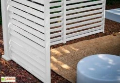 Panneau Brise-vue En Aluminium Pour Pergola Ombréa 1 M 10 Panneau Brise-vue En Aluminium Pour Pergola Ombréa 1 M -Abriet Mobilier Soldes Boutique bas panneau brise vue blanc