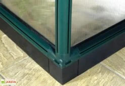 Base Pour Serre De Jardin Verte Polycarbonate Et PVC EcoGrow