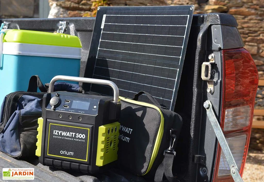 Batterie Nomade Solaire Izywatt 500 + 2 Panneaux Monocristallins 50 W 4 Batterie Nomade Solaire Izywatt 500 + 2 Panneaux Monocristallins 50 W – Image 4