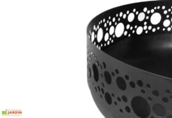 Braséro En Acier Décoré Boston – 80 Cm -Abriet Mobilier Soldes Boutique braseo acier decore boston 80 cm 2