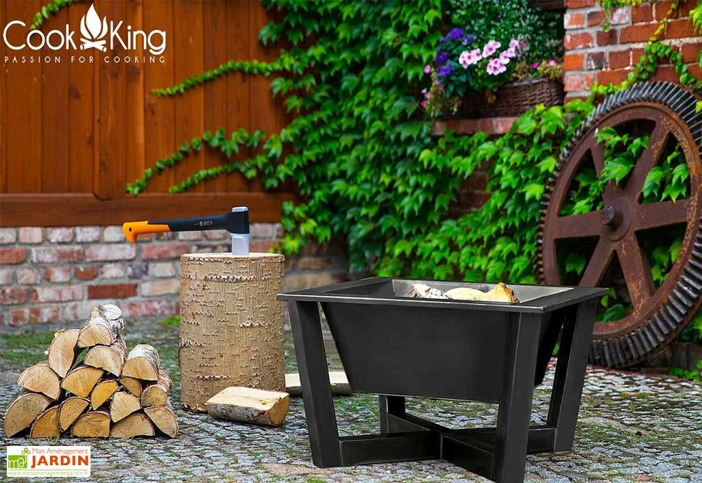 Braséro De Jardin En Acier Brasil 70 Cm – Pieds Bruts 2 Braséro De Jardin En Acier Brasil 70 Cm – Pieds Bruts – Image 2