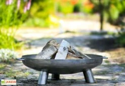 Braséro En Acier Bali + Grill Inox Sur Trépied 180 Cm -Abriet Mobilier Soldes Boutique brasero acier bali 2