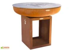 Braséro Barbecue En Acier Et Inox Avec Bûcher Ø102 Cm – Carus L