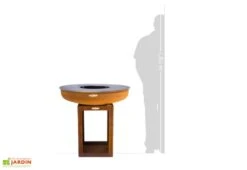 Braséro Barbecue En Acier Et Inox Avec Bûcher Ø82 Cm – Carus M -Abriet Mobilier Soldes Boutique brasero acier barbecue grille cuisson remundi carus m