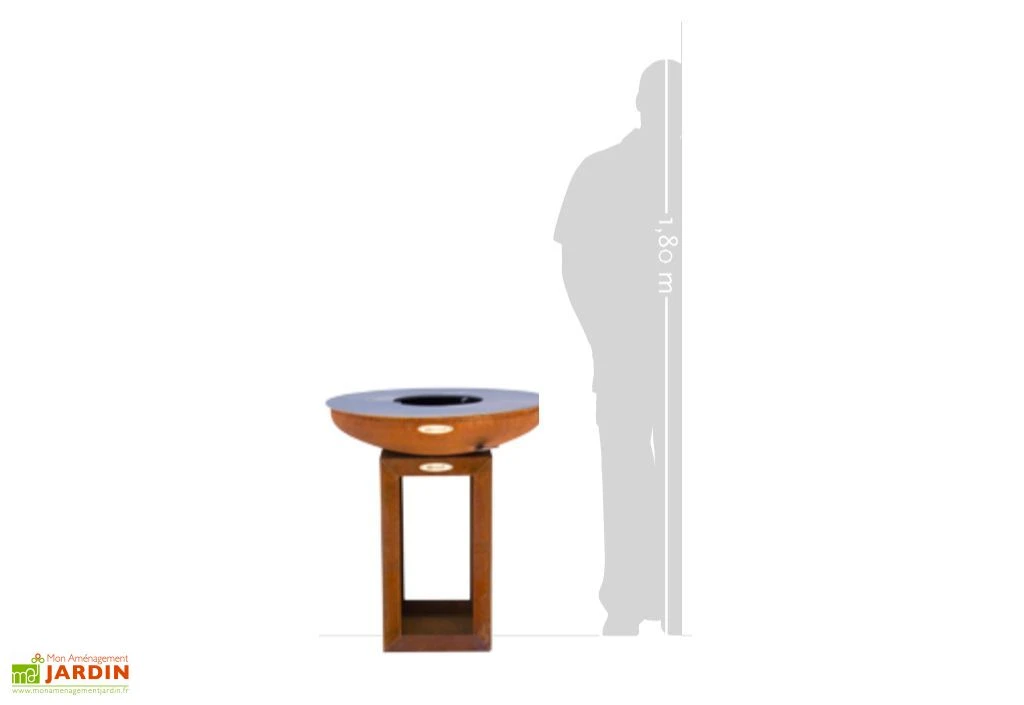 Braséro Barbecue En Acier Et Inox Avec Bûcher Ø62 Cm – Carus S 3 Braséro Barbecue En Acier Et Inox Avec Bûcher Ø62 Cm – Carus S – Image 3