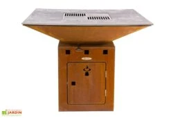 Braséro Barbecue En Acier Et Inox L102 Cm H84 Cm – Cube L