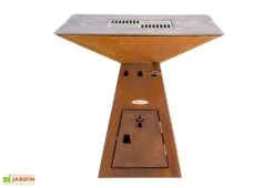 Braséro Barbecue En Acier Et Inox L82 Cm H81 Cm – Cube M