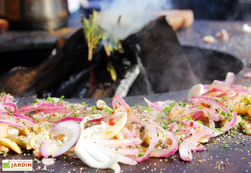 Braséro Barbecue En Acier Et Inox Ø102 Cm H105 Cm – Nero L105 4 Braséro Barbecue En Acier Et Inox Ø102 Cm H105 Cm – Nero L105 – Image 4