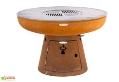 Braséro Barbecue En Acier Et Inox Ø102 Cm H68 Cm – Nero L68