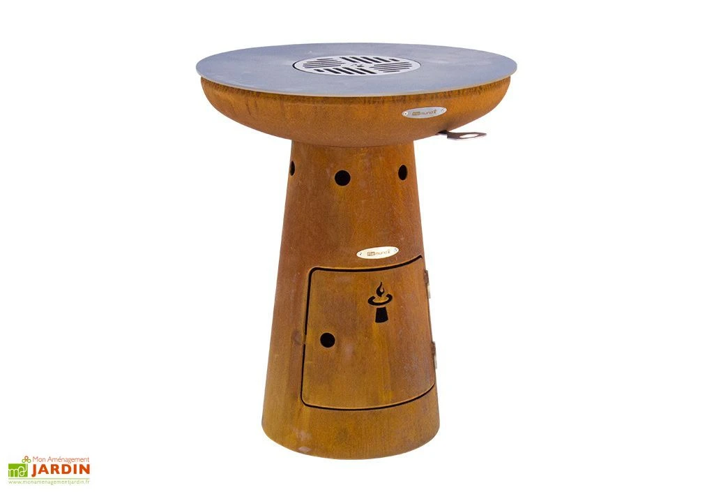 Braséro Barbecue En Acier Et Inox Ø62 Cm H75 Cm – Nero S 1 Braséro Barbecue En Acier Et Inox Ø62 Cm H75 Cm – Nero S