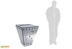 Braséro Barbecue En Acier Inoxydable L72 Cm H87 Cm – Magnus Inox -Abriet Mobilier Soldes Boutique brasero acier inoxydable barbecue grille cuisson remundi magnus