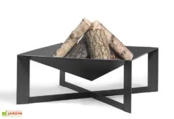 Braséro En Acier Cuba + Couvercle 8 Braséro En Acier Cuba + Couvercle -Abriet Mobilier Soldes Boutique brasero acier noir brut cuba 1 1