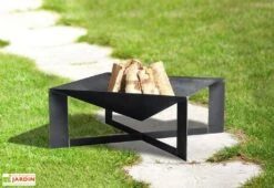 Braséro En Acier Cuba + Grille De Cuisson 70 Cm -Abriet Mobilier Soldes Boutique brasero acier noir brut cuba grille cuisson 3