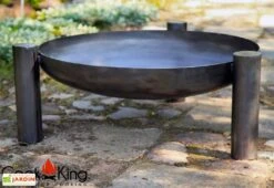 Braséro En Acier Palma + Grille De Cuisson (plusieurs Dimensions) -Abriet Mobilier Soldes Boutique brasero acier noir brut palma grille cuisson 3