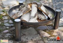 Braséro En Acier Palma + Grille De Cuisson (plusieurs Dimensions) -Abriet Mobilier Soldes Boutique brasero acier noir brut palma grille cuisson 5