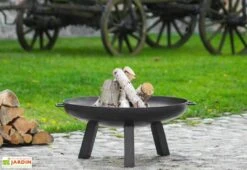 Braséro En Acier Polo (plusieurs Dimensions) -Abriet Mobilier Soldes Boutique brasero acier noir brut polo 3