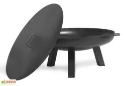 Braséro En Acier Polo + Couvercle (plusieurs Dimensions) -Abriet Mobilier Soldes Boutique brasero acier noir brut polo couvercle 3