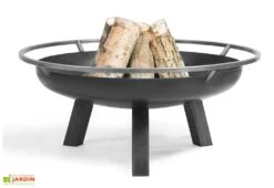 Braséro En Acier Porto + Couvercle (plusieurs Dimensions) 10 Braséro En Acier Porto + Couvercle (plusieurs Dimensions) -Abriet Mobilier Soldes Boutique brasero acier noir brut porto 1