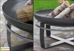 Braséro En Acier Viking (plusieurs Dimensions) -Abriet Mobilier Soldes Boutique brasero acier noir brut viking 5