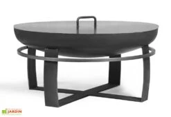 Braséro En Acier Viking + Couvercle (plusieurs Dimensions) 8 Braséro En Acier Viking + Couvercle (plusieurs Dimensions) -Abriet Mobilier Soldes Boutique brasero acier noir brut viking couvercle 1