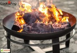 Braséro En Acier Viking + Grille De Cuisson (plusieurs Dimensions) -Abriet Mobilier Soldes Boutique brasero acier noir brut viking grille cuisson 4