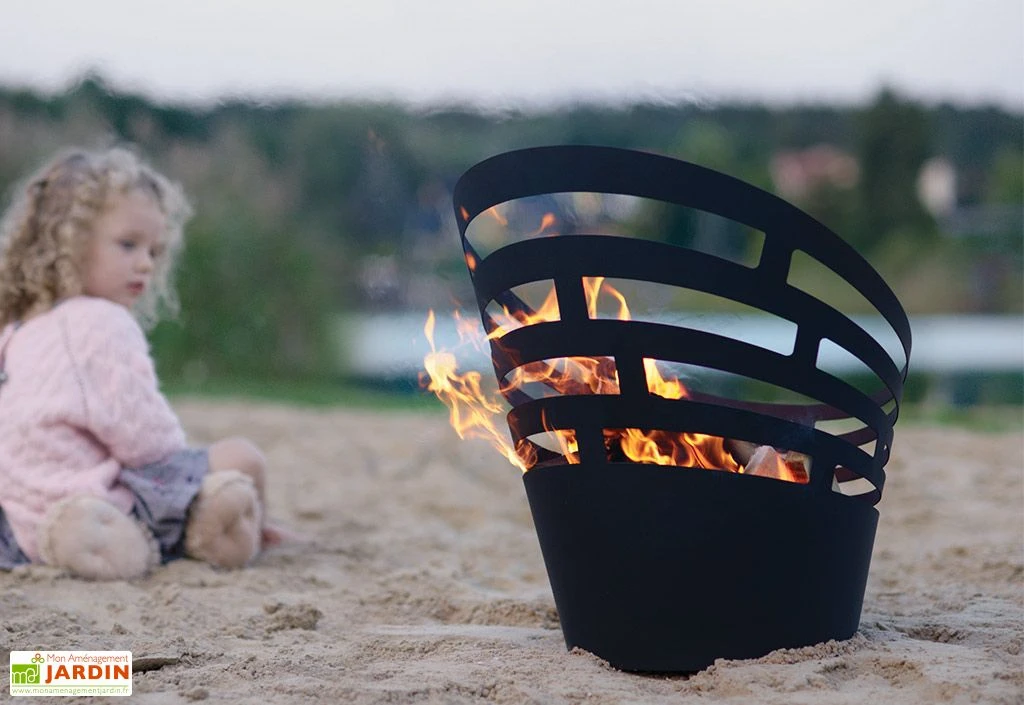 Braséro De Jardin Scilla En Acier Noir (pls Dim.) 2 Braséro De Jardin Scilla En Acier Noir (pls Dim.) – Image 2