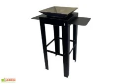 Braséro 2 En 1 En Aluminium Et Acier - 50 X 50 X 120 Cm