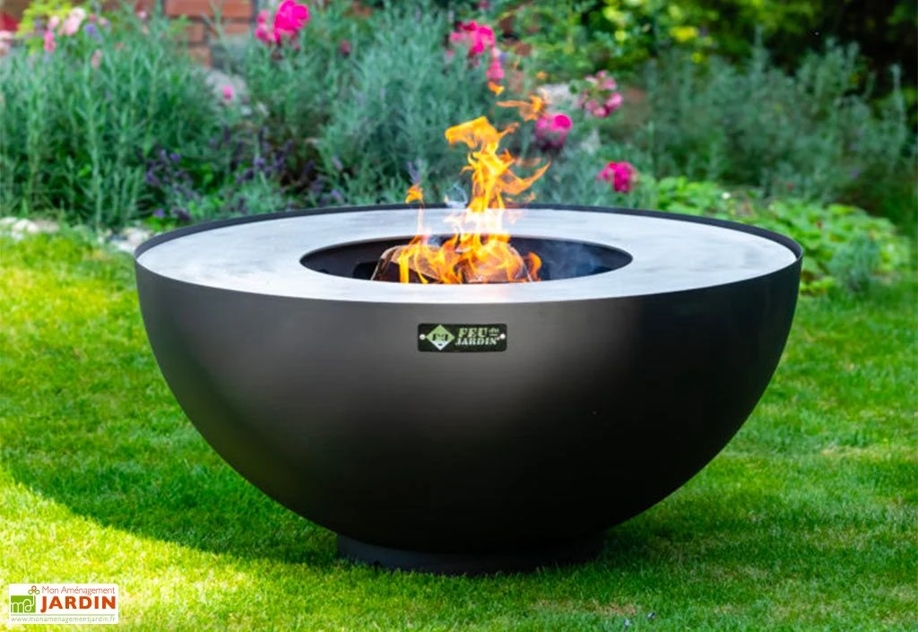 Braséro Barbecue En Acier Boule Noire 100 Cm 2 Braséro Barbecue En Acier Boule Noire 100 Cm – Image 2