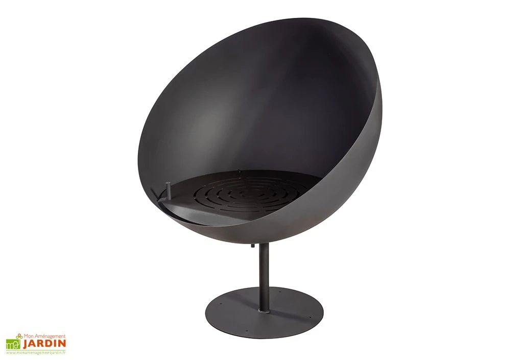 Braséro Barbecue En Acier Lune 100 Cm + Grille De Cuisson 2 Braséro Barbecue En Acier Lune 100 Cm + Grille De Cuisson – Image 2