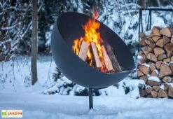 Braséro Barbecue En Acier Lune 100 Cm + Grille De Cuisson 10 Braséro Barbecue En Acier Lune 100 Cm + Grille De Cuisson -Abriet Mobilier Soldes Boutique brasero barbecue acier noir lune 100cm 4