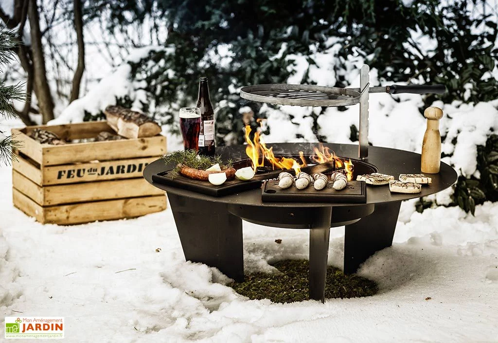 Braséro Barbecue En Acier Olymp 100 Cm + Grille De Cuisson 4 Braséro Barbecue En Acier Olymp 100 Cm + Grille De Cuisson – Image 4