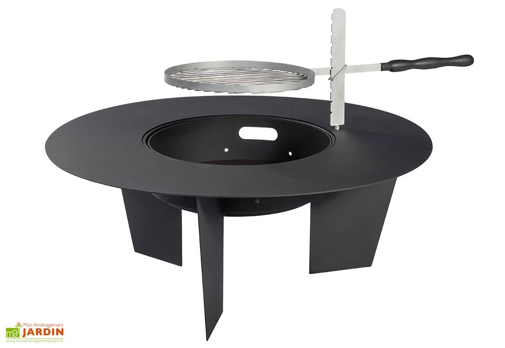 Braséro Barbecue En Acier Olymp 100 Cm + Grille De Cuisson 1 Braséro Barbecue En Acier Olymp 100 Cm + Grille De Cuisson