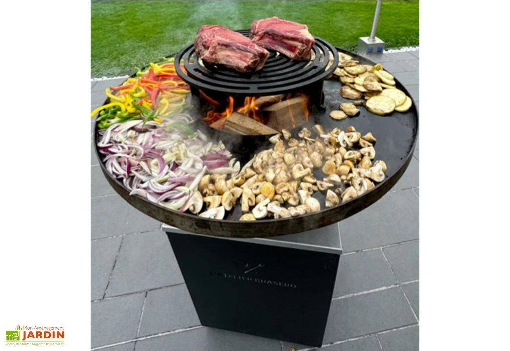 Brasero D’extérieur Avec Plaque De Cuisson En Acier – ø 85 Cm 3 Brasero D’extérieur Avec Plaque De Cuisson En Acier – ø 85 Cm – Image 3