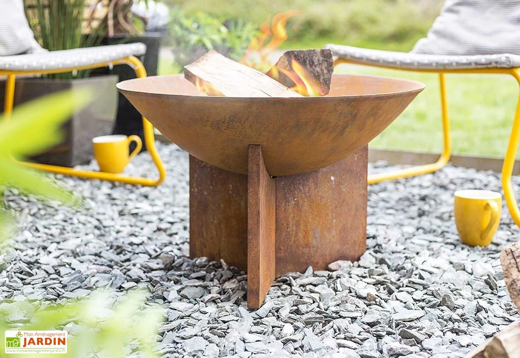 Braséro De Jardin En Fonte Et Acier Oxydé Kala 56 Cm 3 Braséro De Jardin En Fonte Et Acier Oxydé Kala 56 Cm – Image 3