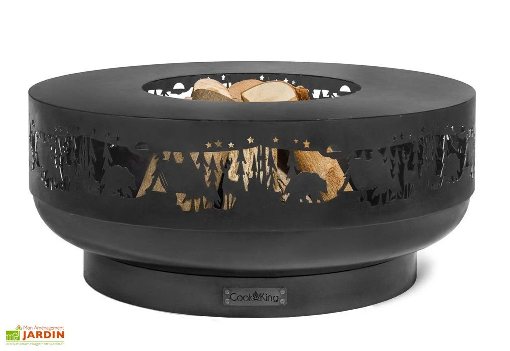 Braséro En Acier Forest 80 Cm + Plaque De Cuisson Plancha Ronde 1 Braséro En Acier Forest 80 Cm + Plaque De Cuisson Plancha Ronde