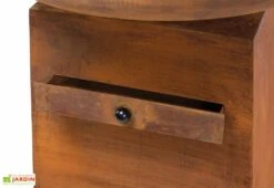 Braséro Plancha En Acier Avec Couvercle Couleur Rouille – Ø80 Cm -Abriet Mobilier Soldes Boutique brasero orion rouille 5