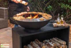 Brasero Plancha D’extérieur Avec Plan De Travail - 125 X 80 X 95 Cm