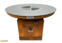 Brasero Plancha En Acier Oxydé Carus XXL - Ø 150 Cm