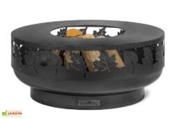 Braséro En Acier Toronto 80 Cm + Plaque De Cuisson Plancha Ronde