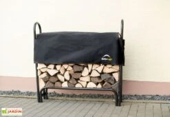 Porte-bûches En Acier Inoxydable Avec Housse En Polyester – 126 Cm