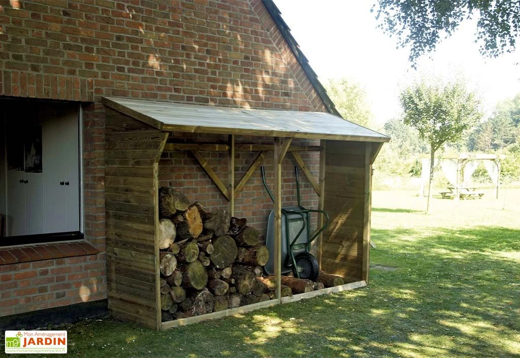 Abri Range-bûches En Bois Traité 4 M³ - Memphis XL 2 Abri Range-bûches En Bois Traité 4 M³ - Memphis XL – Image 2