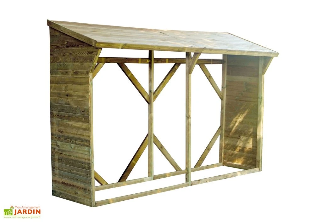 Abri Range-bûches En Bois Traité 4 M³ - Memphis XL 1 Abri Range-bûches En Bois Traité 4 M³ - Memphis XL