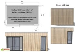 Bungalow Design Studio Avec Baie D'angle + Porte (635x375) 8 Bungalow Design Studio Avec Baie D'angle + Porte (635x375) -Abriet Mobilier Soldes Boutique bungalow design studio avec baie et porte fenetre 635x375 plan