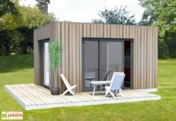 Chalet En Bois Habitable 15 M² - Bungalow Design Studio 395 X 375 Cm