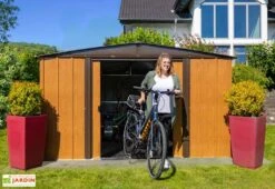 Abri De Jardin En Acier Galvanisé Imitation Bois 7 M² 8 Abri De Jardin En Acier Galvanisé Imitation Bois 7 M² -Abriet Mobilier Soldes Boutique cabane jardin acier galvanise imitation bois 7m