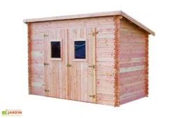 Abri De Jardin En Bois Douglas 20 Mm Monopente – 5,20 M² : 1,71 X 3,04 M -Abriet Mobilier Soldes Boutique cabane jardin bois douglas habrita monopente 5m2