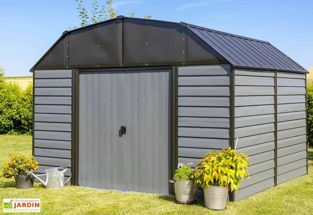 Abri De Jardin En Acier Galvanisé Gris Anthracite 8 M² 1 Abri De Jardin En Acier Galvanisé Gris Anthracite 8 M²