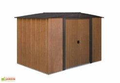Abri De Jardin En Acier Galvanisé Imitation Bois 7 M²