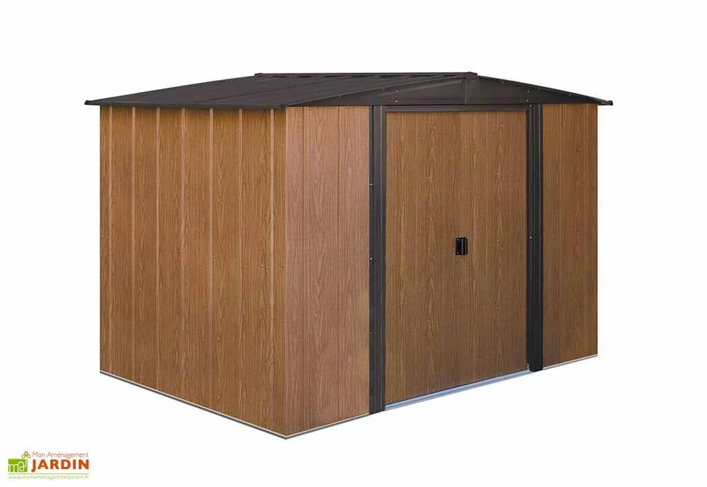 Abri De Jardin En Acier Galvanisé Imitation Bois 7 M² 1 Abri De Jardin En Acier Galvanisé Imitation Bois 7 M²